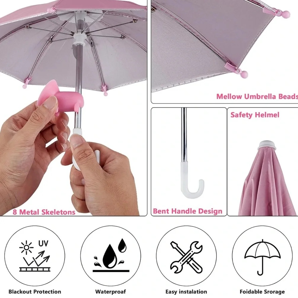 Pink Phone Umbrella for Sun Protection